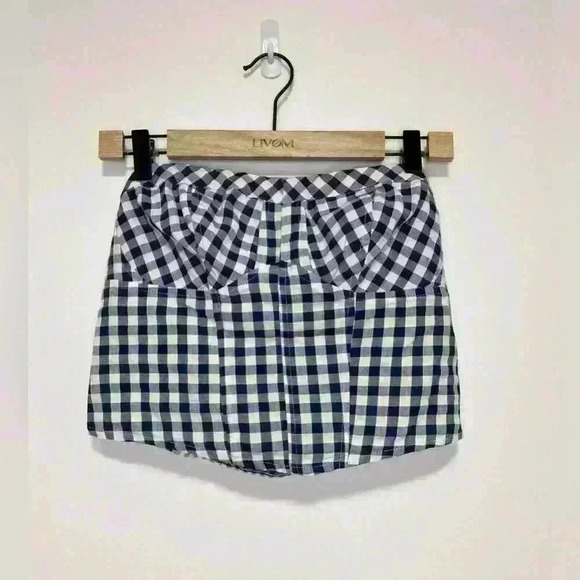 Free People Leilani Tube Top Blue Gingham NWOT , Sz medium - Picture 4 of 7